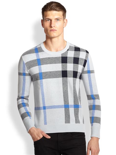 burberry jumper blue|burberry sweaters for men.